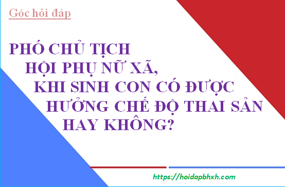 Phó chủ tịch hội phụ nữ xã có được hưởng chế độ thai sản không?