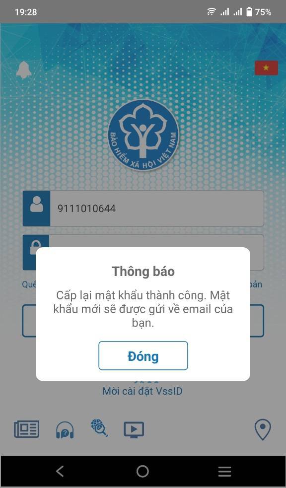 lấy lại mật khẩu VssID miễn phí